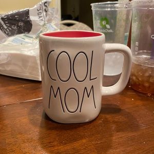 Rae dunn cool mom mug hot pink inside